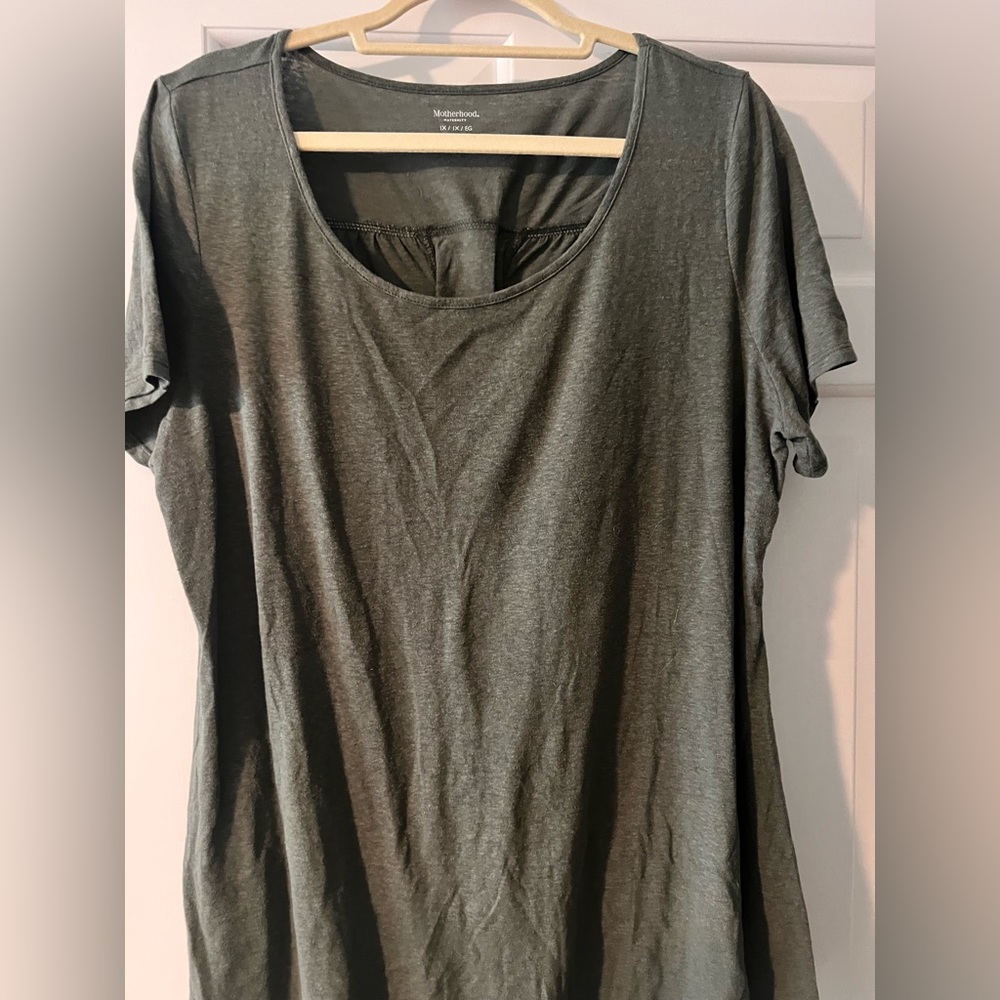 Motherhood, maternity, maternity topGreen with back detail